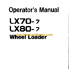 Hitachi LX70-7,LX80-7 Wheel Loader Operator's Manual (OW-619AEH, OW-619BEH)