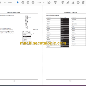 Hitachi ZX280-5B class, ZX330-5B class Hydraulic Excavator Operator’s Manual (ENMDCA-EN1-2)