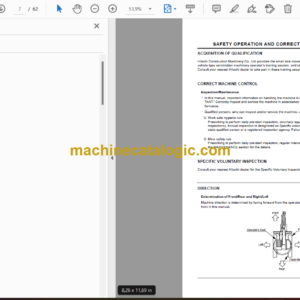 Hitachi ZX75UR ML Crane Operator’s Manual (EM1CF-ML1-1)