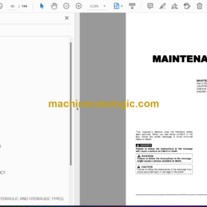 Hitachi LX70-7,LX80-7 Wheel Loader Operator’s Manual (OW-619AEH, OW-619BEH)