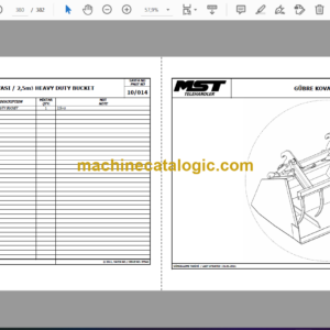 MST ST940 Telehandler Spare Parts Catalogue (EN-TR)