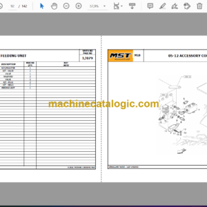 MST M18 Mini Excavator Spare Parts Catalogue (EN-TR)