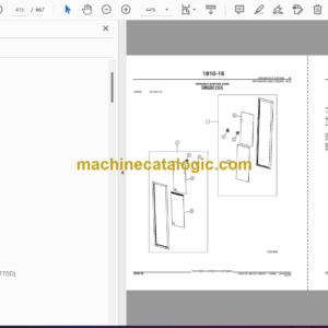 John Deere 770D, 772D Motor Graders Parts Catalog (PC9449)