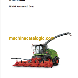 Fendt Katana 650 Gen3 Full Operator's Manual