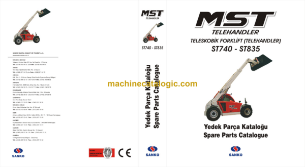 MST ST740, ST835 Telehandler Spare Parts Catalogue (EN-TR)