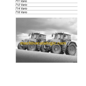 Fendt 711, 712, 714, 716 Vario Tractor Operating and User Manual