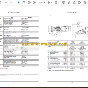 Hitachi ZW65, ZW75, ZW95 Wheel Loader Operator’s Manual (EM4L2-EN1-1, EM4L2-EN1-2)