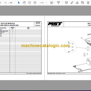 MST ST740, ST835 Telehandler Spare Parts Catalogue (EN-TR)