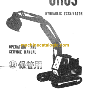 Hitachi UH03 Hydraulic Excavator Operating and Service Manual (EM150-1, EM150-2)