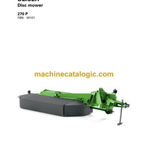 Fendt 270 P Slicer Disc Mowe Operator's Manual