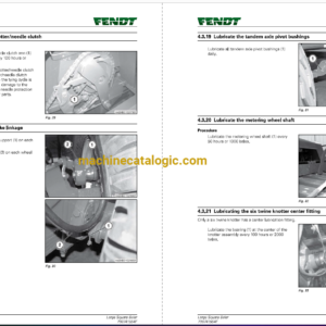 Fendt 870 (N,R,S), 990 (N,R,S), 1270 (N,S), 1290 (N,NXD,S,SXD) 12130 (N,S) CE Large Sqaure Baler Operator’s Manual (700741554F)