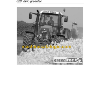 Fendt 818, 820 Vario, 820 Vario Greentec Tractor Operator's Manual