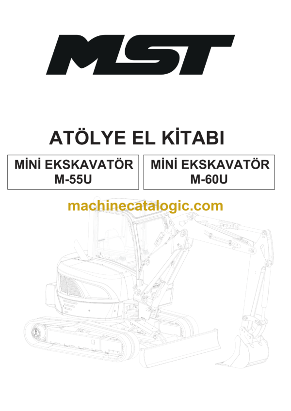 MST M-55U, M-60U Mini Excavator Service Manual (TR)