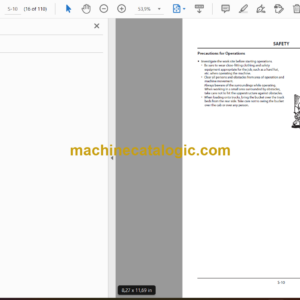 Hitachi ZX135USL-5B,ZX225USRL-5B Hydraulic Excavator Forest Machine Operator’s Manual (ENMDCQ-EN2-1)