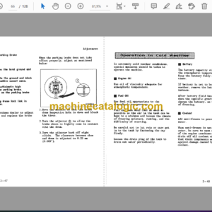 Furukawa FL270-1 Wheel Loader OPERATION & MAINTENANCE MANUAL (348992-00100)