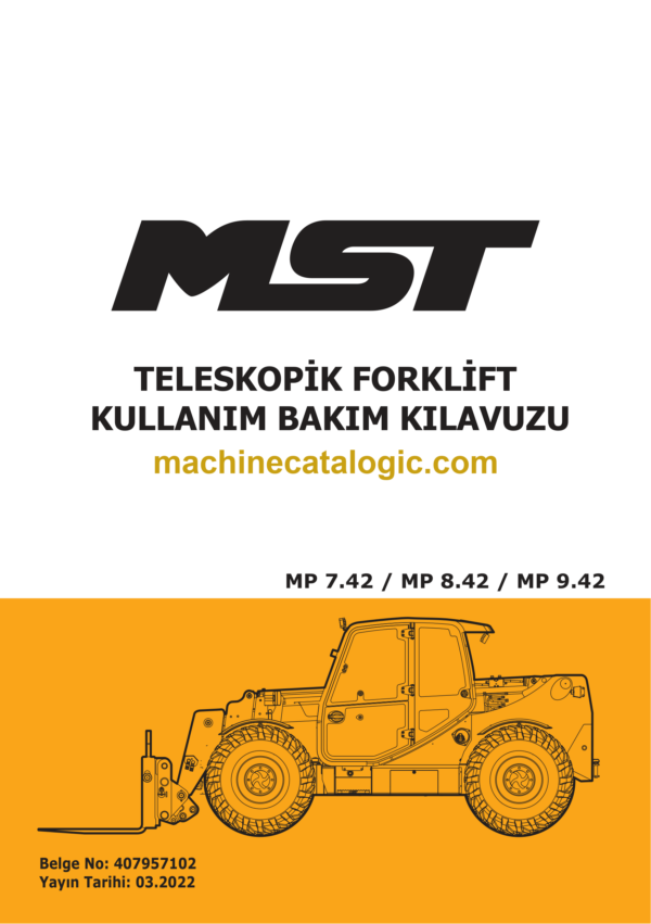 MST MP 7.42, MP 8.42, MP 9.42 Maintenance Manual (TR)