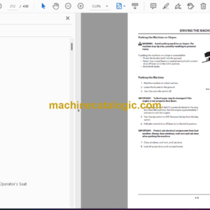 Hitachi ZX280-5 class, ZX330-5 class Hydraulic Excavator Operator’s Manual (ENMDCA-EN1-1 ,1A)