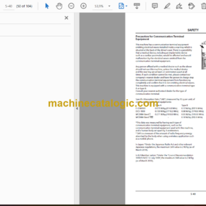 Hitachi ZX135USL-5B,ZX225USRL-5B Hydraulic Excavator Forest Machine Operator’s Manual (ENMDCQ-EN2-1, ENMDCQ-EN2-2)