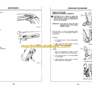 Hitachi EX20UR-2C,EX30UR-2C,EX40UR-2C,EX55UR Excavator Operator’s Manual (EM1BG-2-1)