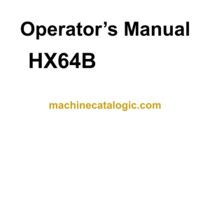 Hitachi HX64B Excavator Operator's Manual (EM1BW-EN1-1)