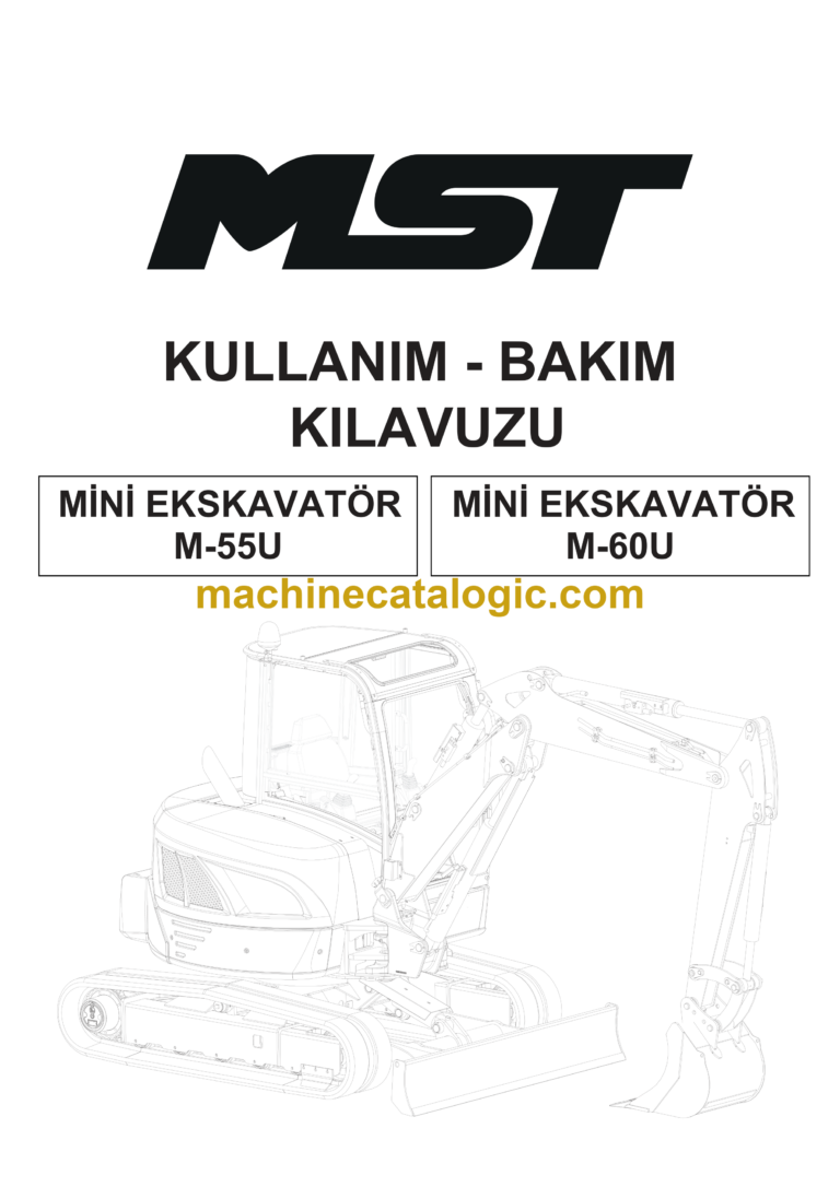 MST M-55U, M-60U Mini Excavator Maintenance Manual (TR)