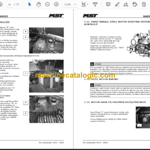 MST M-55U, M-60U Mini Excavator Maintenance Manual (TR)