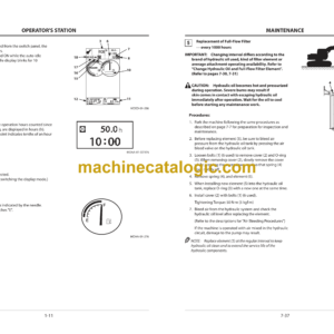 Hitachi ZX85US-5A, ZX85USB-5A Hydraulic Excavator Operator’s Manual (ENMDED-EN1-1 to ENMDED-EN1-7)