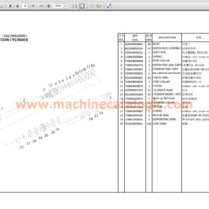 Sunward SWE25UF Hydraulic Excavator Parts Manual