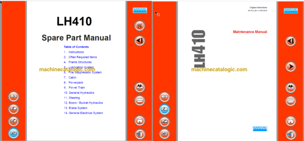 Sandvik Mining Loader LH410 # 422 (L010D547) Operator & Maintenance Manual