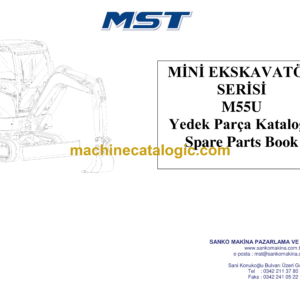 MST M55U Mini Excavator Spare Parts Catalogue (EN-TR)