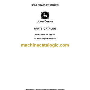 John Deere 950J Crawler Dozer Parts Catalog (PC9550)