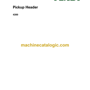 Fendt 4300 Pickup Header Operator's Manual