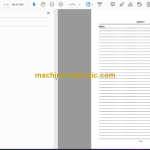 Hitachi AX14-4 Hydraulic Excavator Operator’s Manual (EM1NCA-1-1)