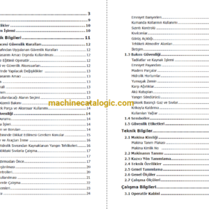 MST 22 Tons Excavator User Manual (TR)