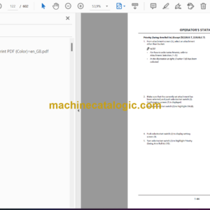 Hitachi ZX135US-7, ZX225US-7, ZX225USLC-7 Hydraulic Excavator Operator’s Manual (ENMDA4-1-2)