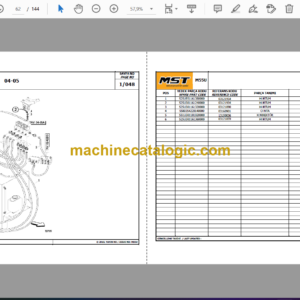 MST M55U Mini Excavator Spare Parts Catalogue (EN-TR)