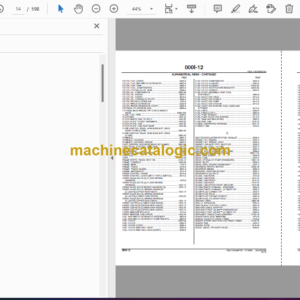 John Deere 135D Excavator Parts Catalog (PC10085)