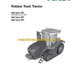 Fendt 938, 940, 943 Vario MT Rubber Track Tractor Operator's Manual (ACX2448090)