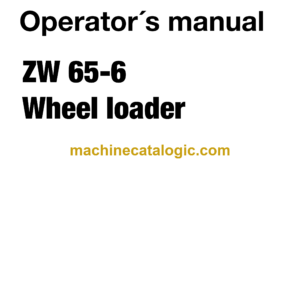 Hitachi ZW65-6 Wheel Loader Operator's Manual (ENMPSY-1-1)