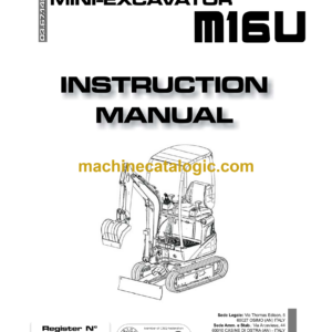 Messersi M16U Mini Excavator Instruction Manual