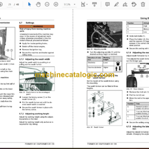 Fendt 301 DS, 351 DS Former Rotary Rake Operator’s Manual (FEL1689150401)