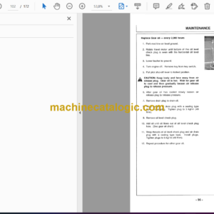 Hitachi EX100M-2 Excavator Operator’s Manual (EM12M-1-1, EM12M-1-2, EM12M-1-3)