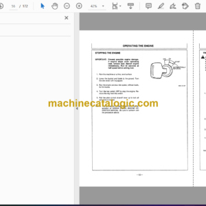 Hitachi EX75UR Excavator Operator’s Manual (EM10L-1-1)