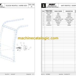 MST M55 Mini Excavator Spare Parts Catalogue (EN-TR)