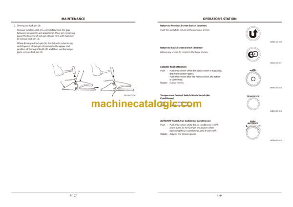 Hitachi ZX120-6 ZX160-6 ZX200-6 ZX240-6 ZX300-6 ZX330-6 class Hydraulic Excavator Lifting Capacities (ENMDC1-EN2-1 to ENMDC1-EN2-7) - Image 3