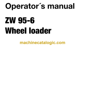 Hitachi ZW95-6 Wheel Loader Operator's Manual (ENMPS0-1-1)