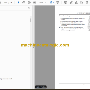 Hitachi ZX75US-5N, ZX85USB-5N Hydraulic Excavator Operator’s Manual (ENMDEC-NA1-1 to ENMDEC-NA1-8)