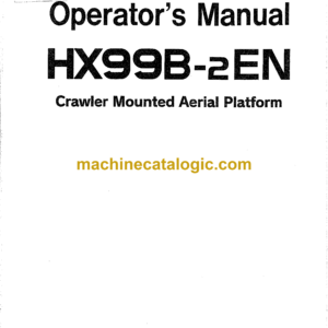 Hitachi HX99B-2EN Excavator Operator's Manual (EM1M3-EN1-1)