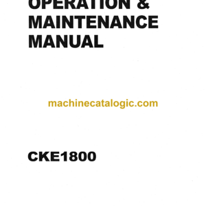 Kobelco CKE1800 Crawler Crane Operation & Maintenance Manual (S2JC20003ZE06)