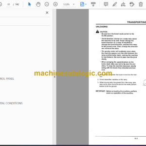 Hitachi HX99B-2EN Excavator Operator’s Manual (EM1M3-EN1-1)